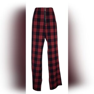 H&M Red and Black Plaid Pants